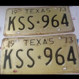 Vintage Texas License Plates